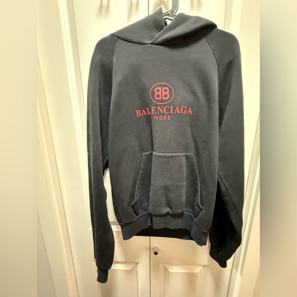 Balenciaga Black and Red Men's Sweater
